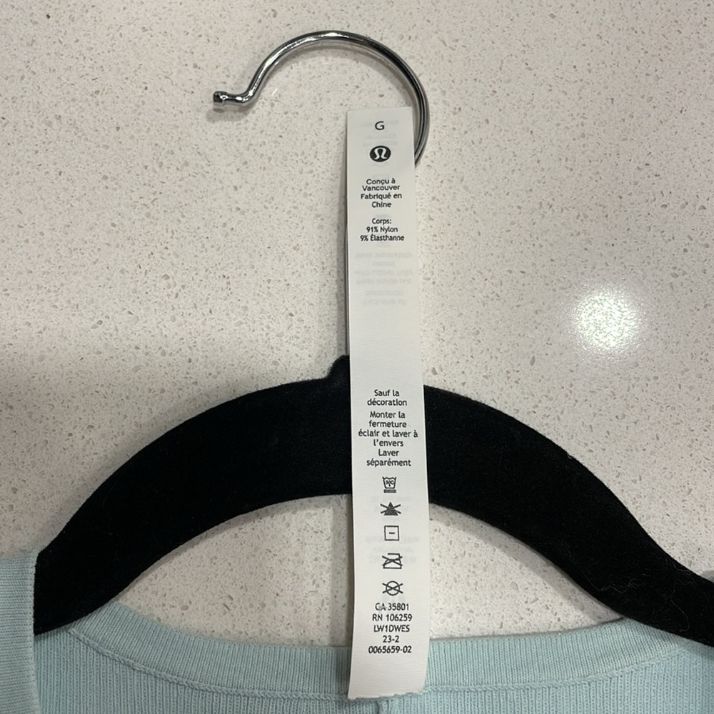 2023 Lululemon Athletica Tight-Fit Knit Bodysuit in Powder Blue Size Lar… - Picture 10 of 13